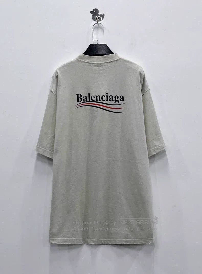 Balenciaga Balenciaga Beige, Milk Grey, Cola Wave Logo Destroyed Dist Size US XS / EU 42 / 0 - 2 Thumbnail