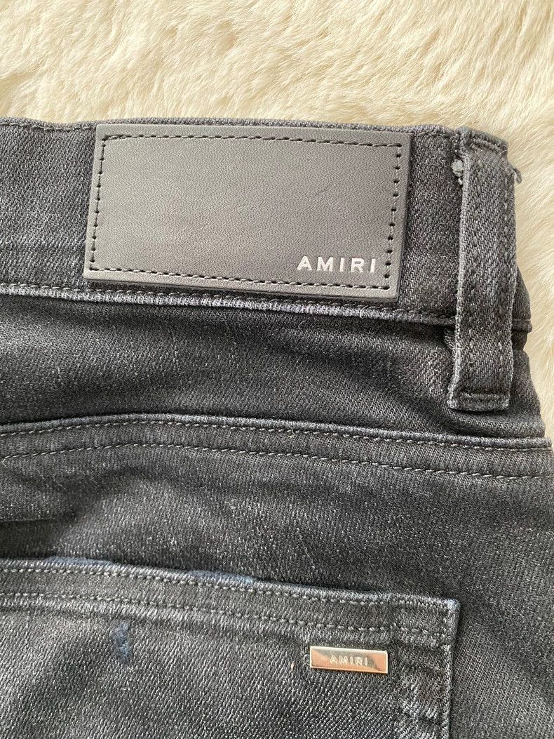 Amiri Amiri Washed Black Cashew Flower mx2 Jean Size US 31 - 3 Thumbnail