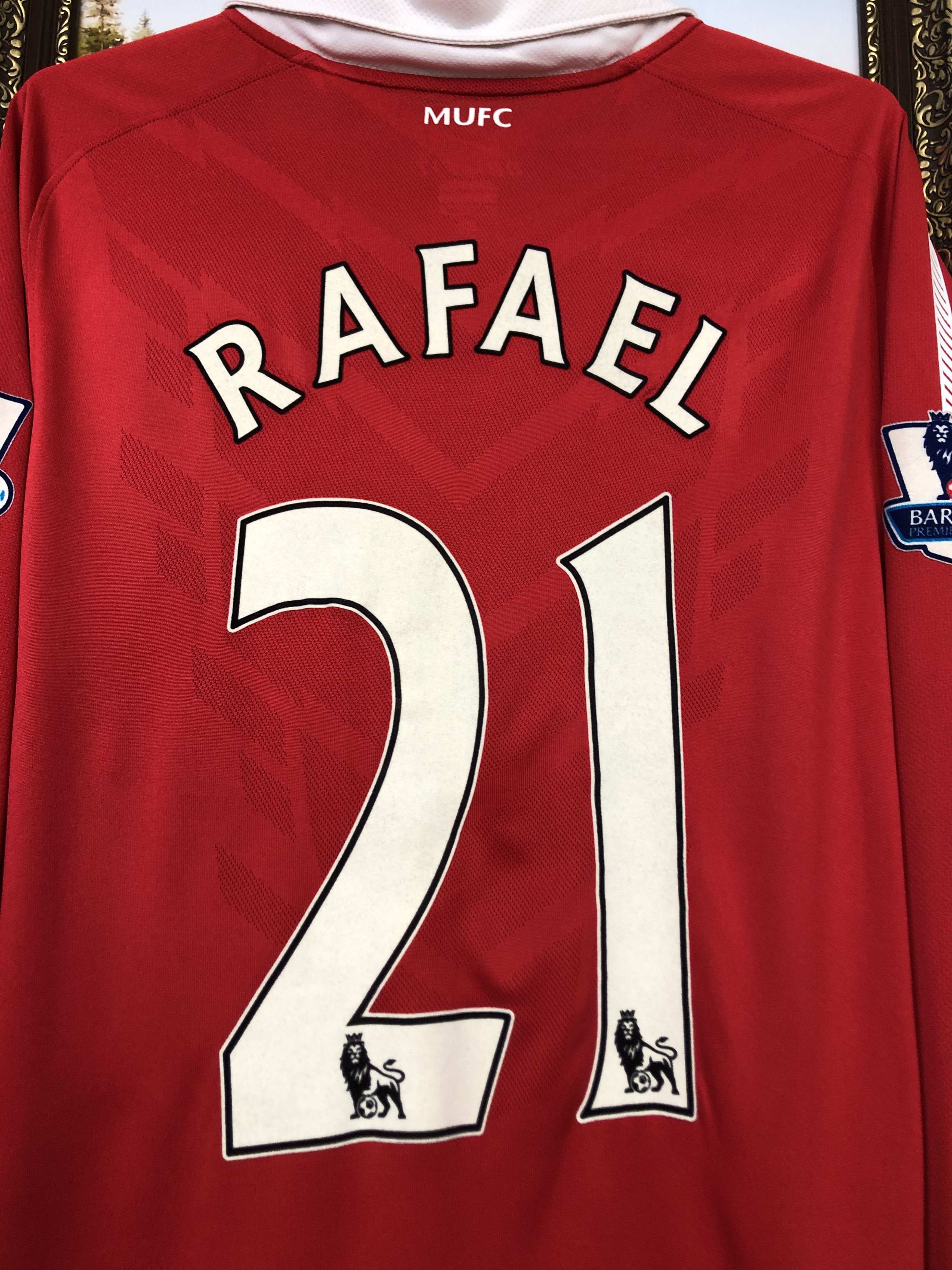 Nike Manchester United Home football 2010 Jersey #21 Rafael Size US XL / EU 56 / 4 - 2 Thumbnail