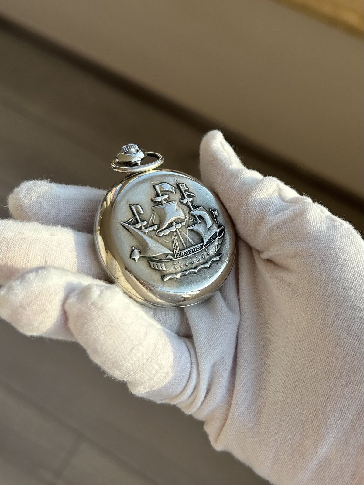 Vintage Vintage Watch Molnija USSR Soviet Pocket Watch 1970s Size ONE SIZE - 6 Thumbnail