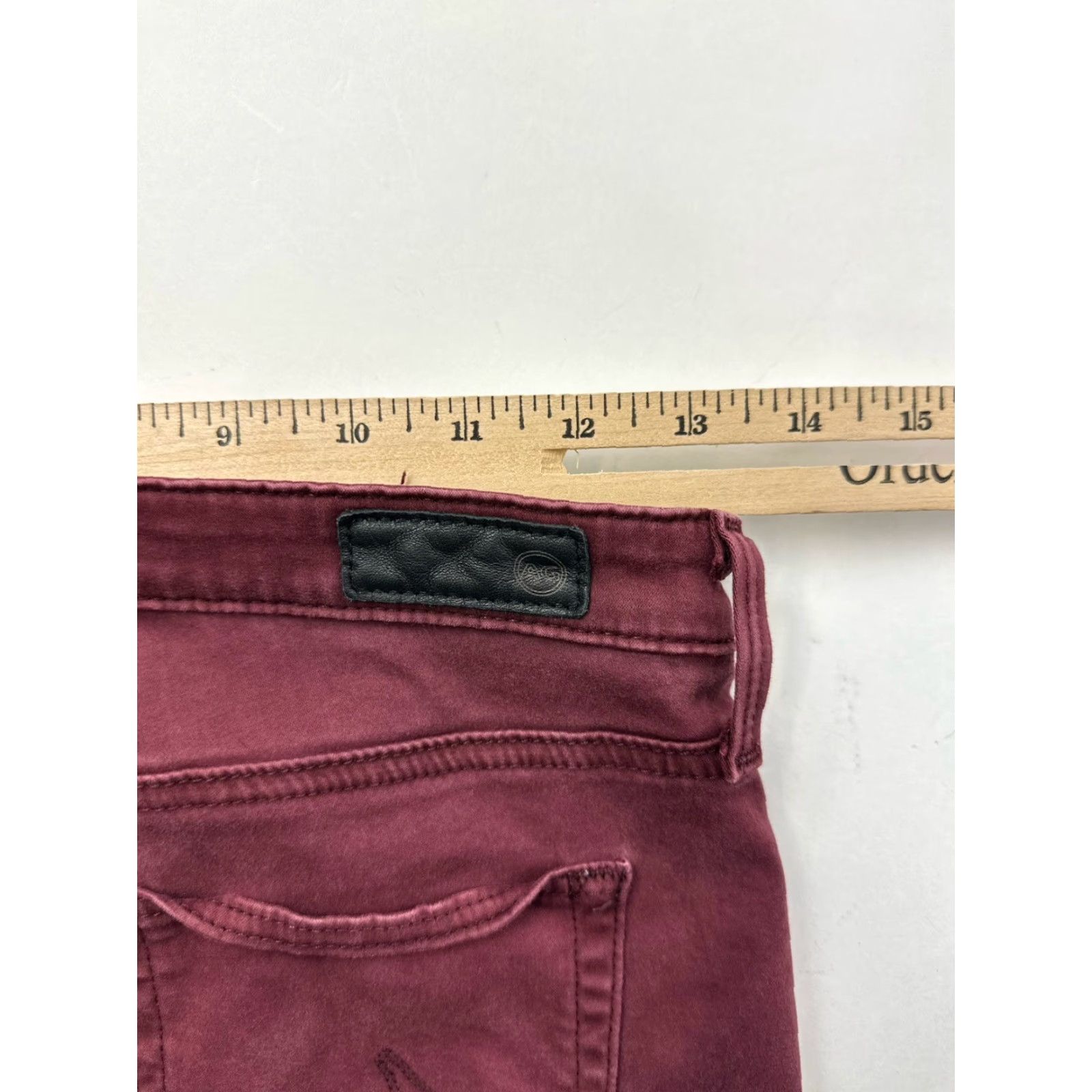 Anthropologie VINTAGE AG Adriano Goldschmied Jeans Womens 25 Red The Abby Ankle Anthropologie Skinny Mens? Size 42" / US 20 - 8 Thumbnail