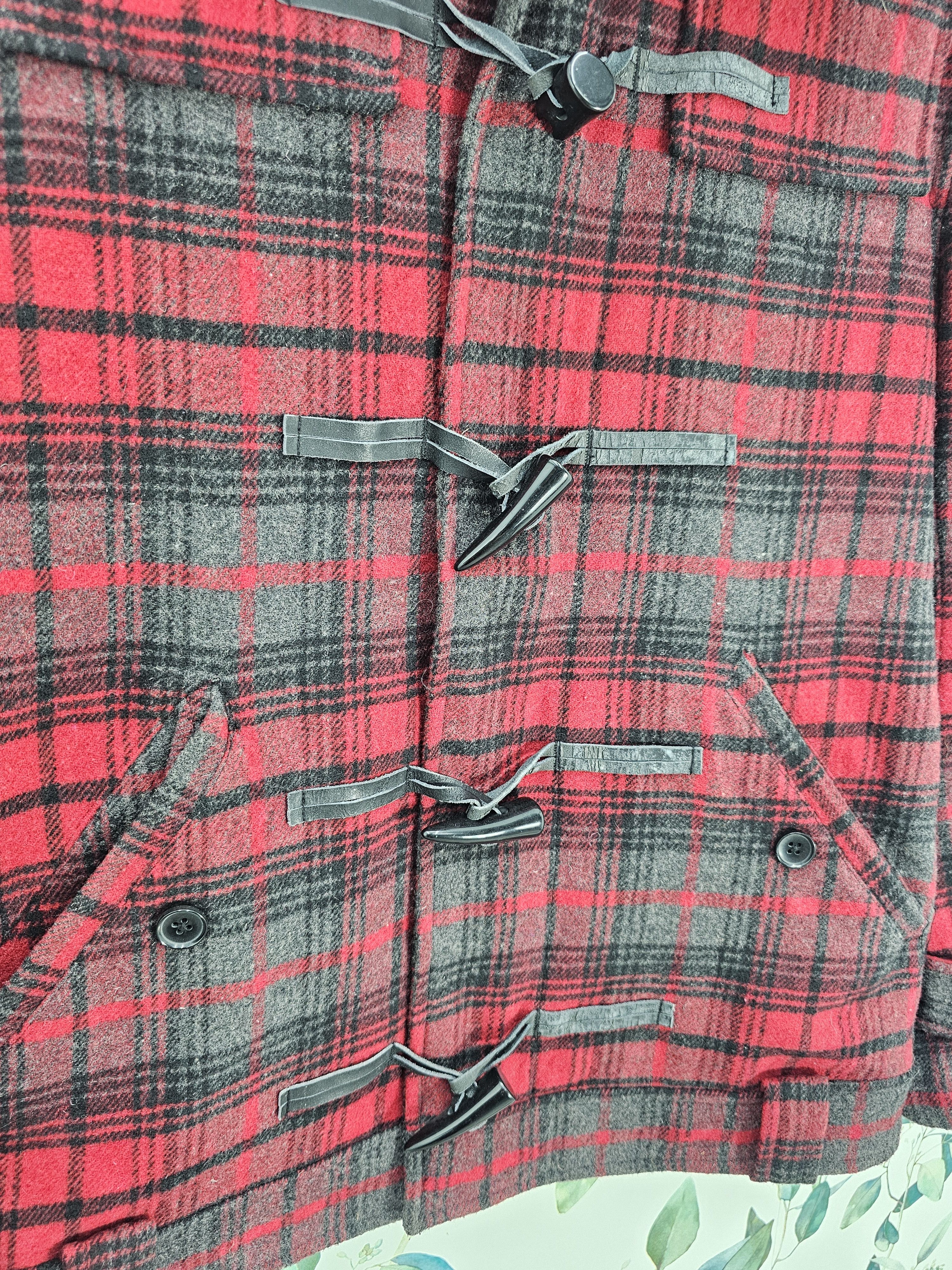 semanticdesign Semantic Design Plaid Checked Wool Punk Heavy Jacket J0147 Size US M / EU 48-50 / 2 - 5 Thumbnail