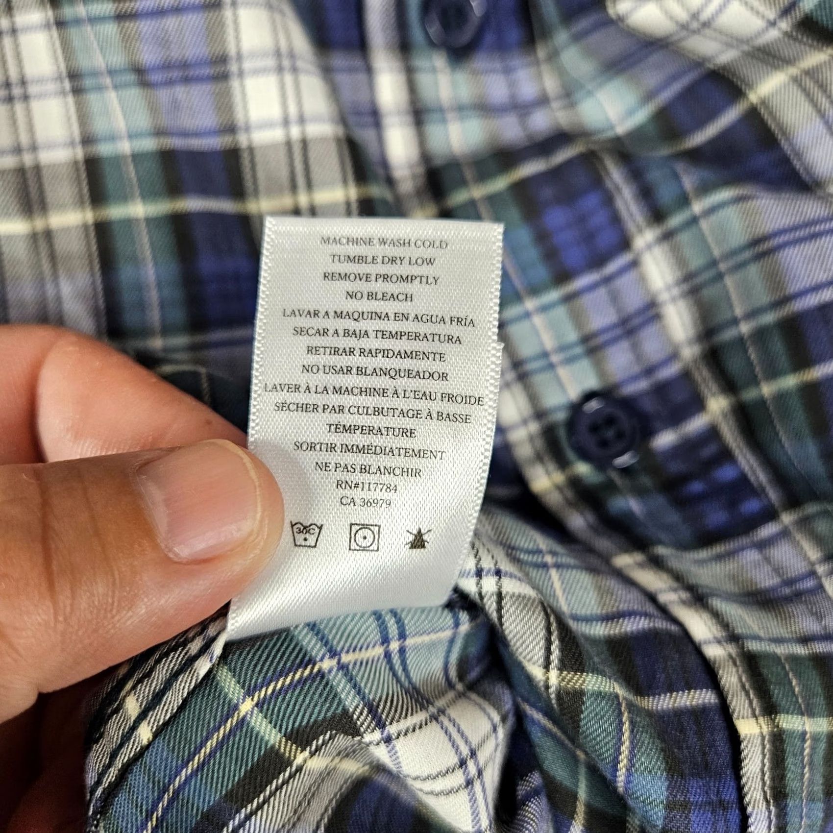 Rails Rails Button-Up Shirt Men’s Long Sleeve Blue Plaid Check Lightweight Size M Color Multicolor Cotton Casual All Seasons Regular Fit Size US M / EU 48-50 / 2 - 7 Thumbnail
