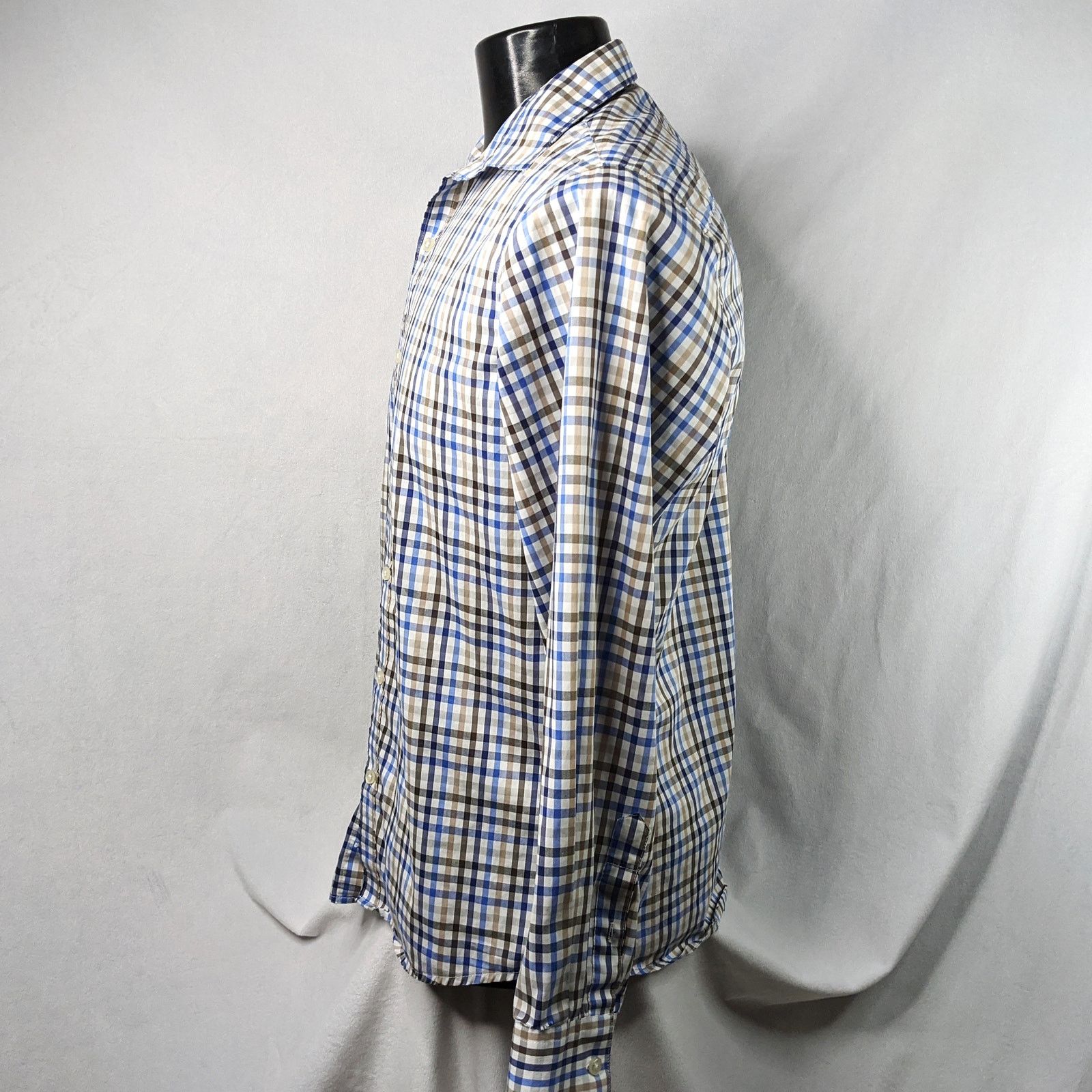 Van Heusen Van Heusen Men's Long Sleeve Button Shirt Medium Checker Size US M / EU 48-50 / 2 - 2 Thumbnail