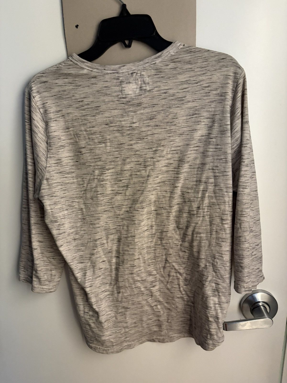 Express Express Men's Gray Henley Button Solid 3/4 Sleeve Size S Size US S / EU 44-46 / 1 - 3 Thumbnail