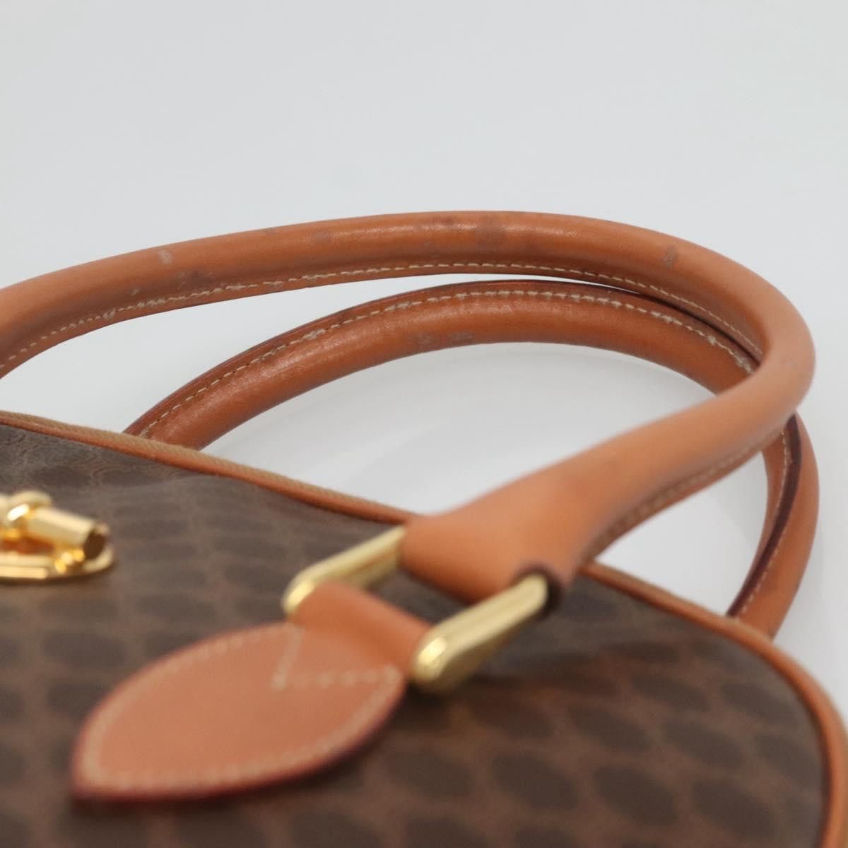 Celine CELINE Macadam Canvas Hand Bag Pvc Leather Brown Gold Size ONE SIZE - 8 Thumbnail