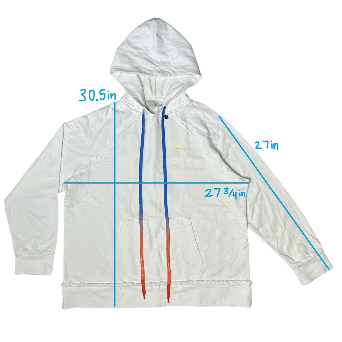 Off-White oversized off-white hoodie Size US M / EU 48-50 / 2 - 2 Thumbnail