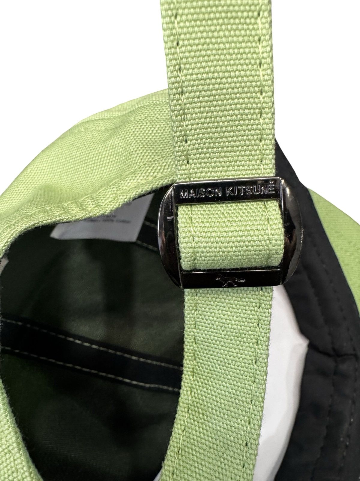 Maison Kitsune Maison Kitsuné Cafe Paris 5-Panel Baseball Cap Matcha BNWT Size ONE SIZE - 7 Thumbnail