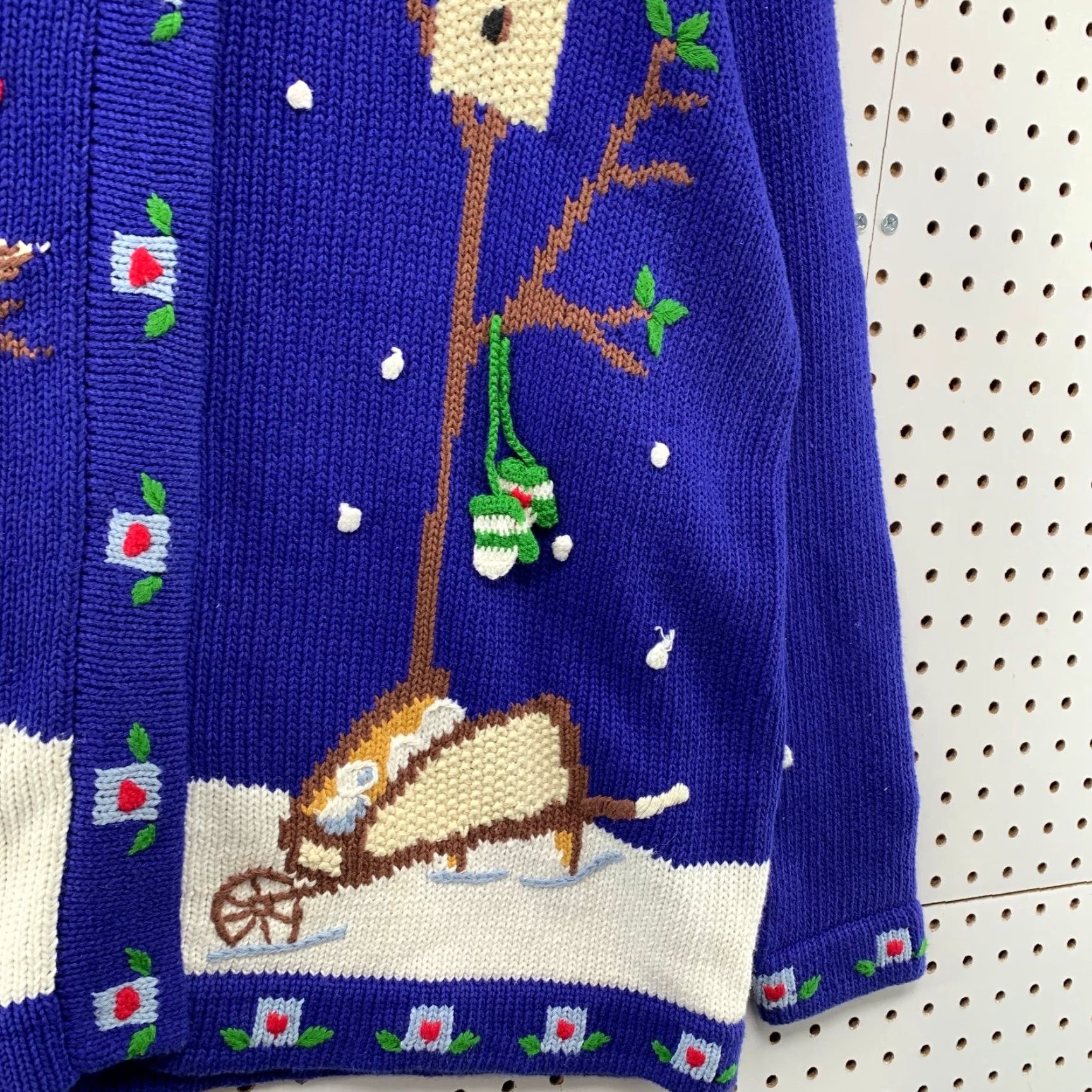 Vintage VINTAGE Storybook Hand Knits Cardigan Womens Large Blue Snow Man Christmas Handknits Up Size L / US 10 / IT 46 - 5 Thumbnail