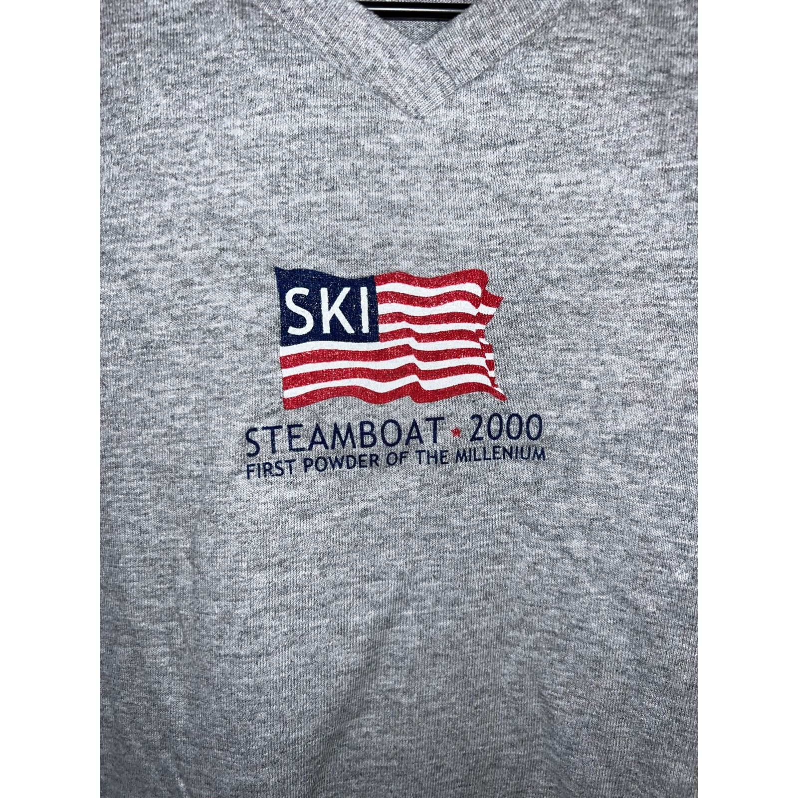 Anvil Women's Steamboat 2000 Ski Skiing Gray CO Top Shirt Women M Size M / US 6-8 / IT 42-44 - 3 Thumbnail