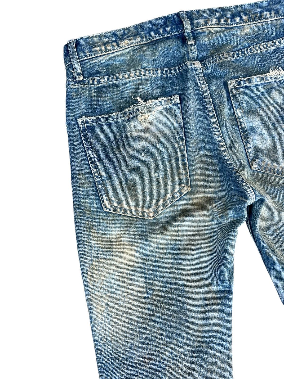 Japanese Brand Dirty Mud Stains Distress Denim Ufin & Sons Flare Jeans Size US 30 / EU 46 - 15 Thumbnail