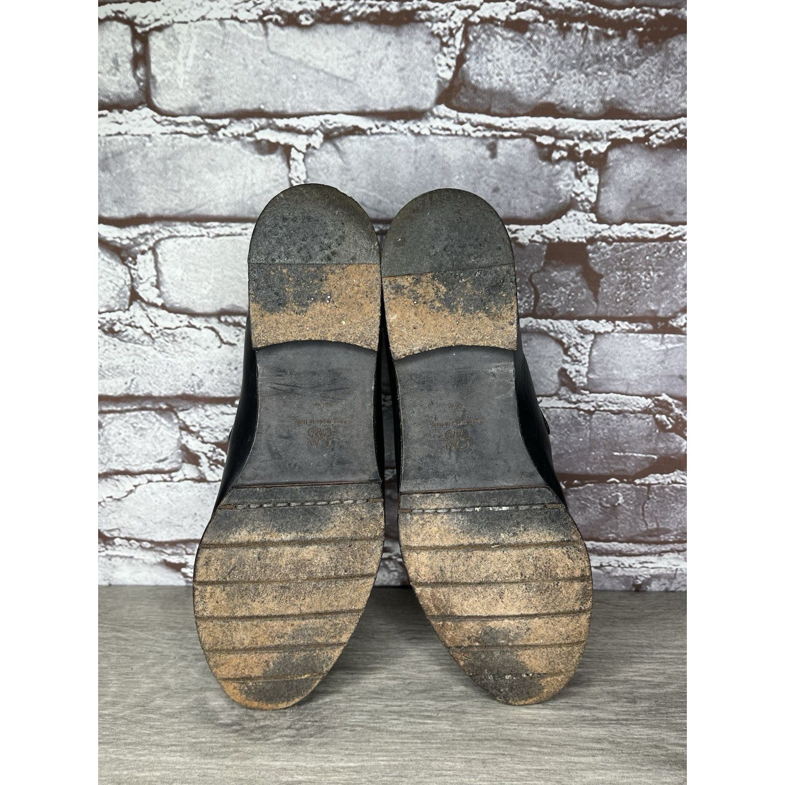 Big John Joan & David Handmade in Italy Black Leather Wingtip Heel Ox Size US 9.5 / IT 39.5 - 7 Thumbnail