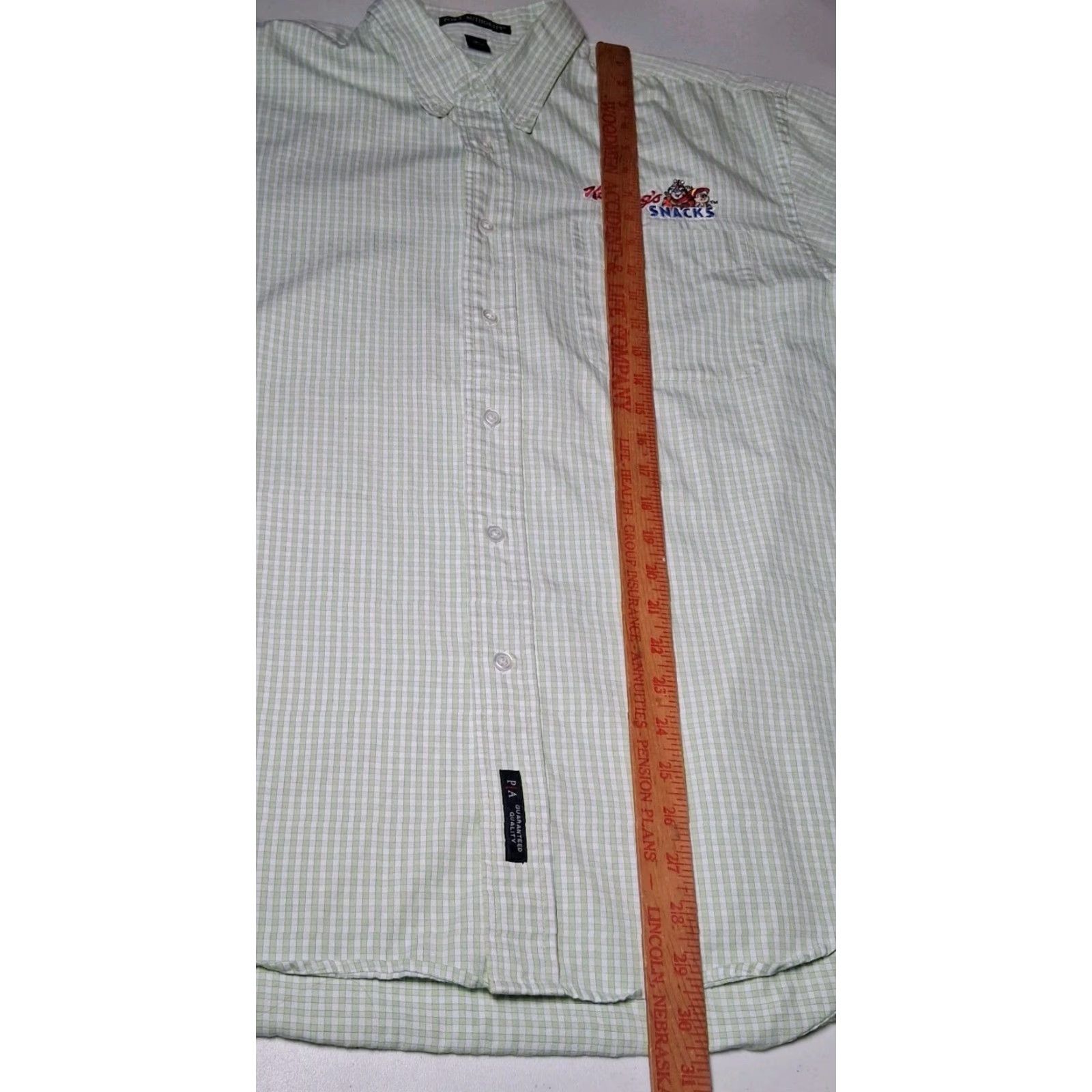 Port Authority Kelloggs Snacks Shirt L Button-Down Long Sleeve Green Plaid Tony The Tiger Size US L / EU 52-54 / 3 - 5 Thumbnail