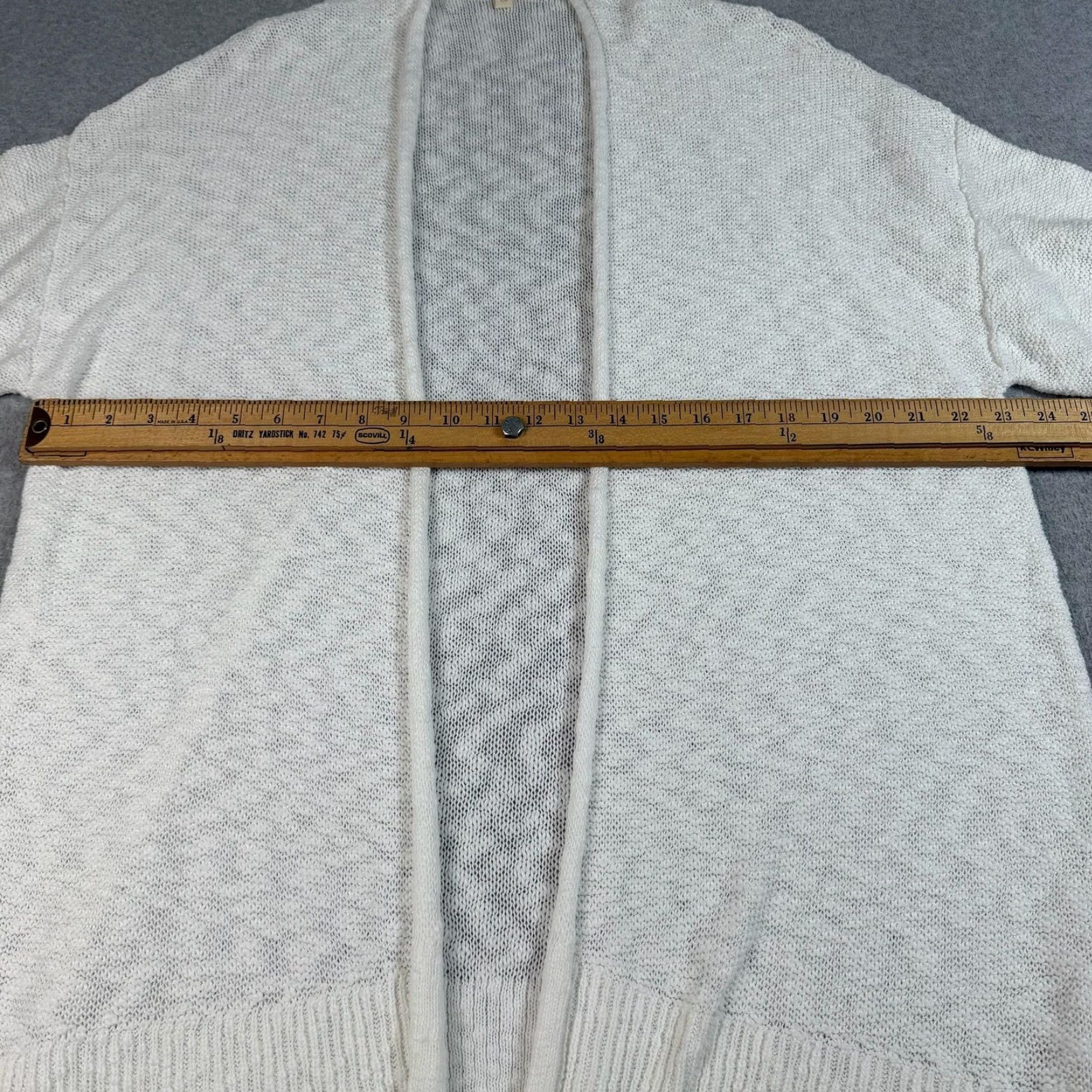 Eileen Fisher Eileen Fisher Cardigan Sweater Women L White 100% Cotton Open Knit Lightweight Relaxed Longline 3/4 Sleeve Casual Vintage No Womens Size L / US 10 / IT 46 - 7 Thumbnail