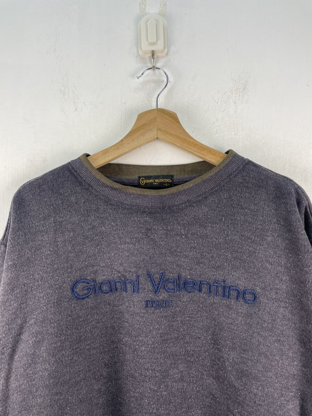 Valentino × Vintage Vintage Gianni Valentino Sweatshirt Half Jumper Boxy Baggy Size US L / EU 52-54 / 3 - 2 Thumbnail