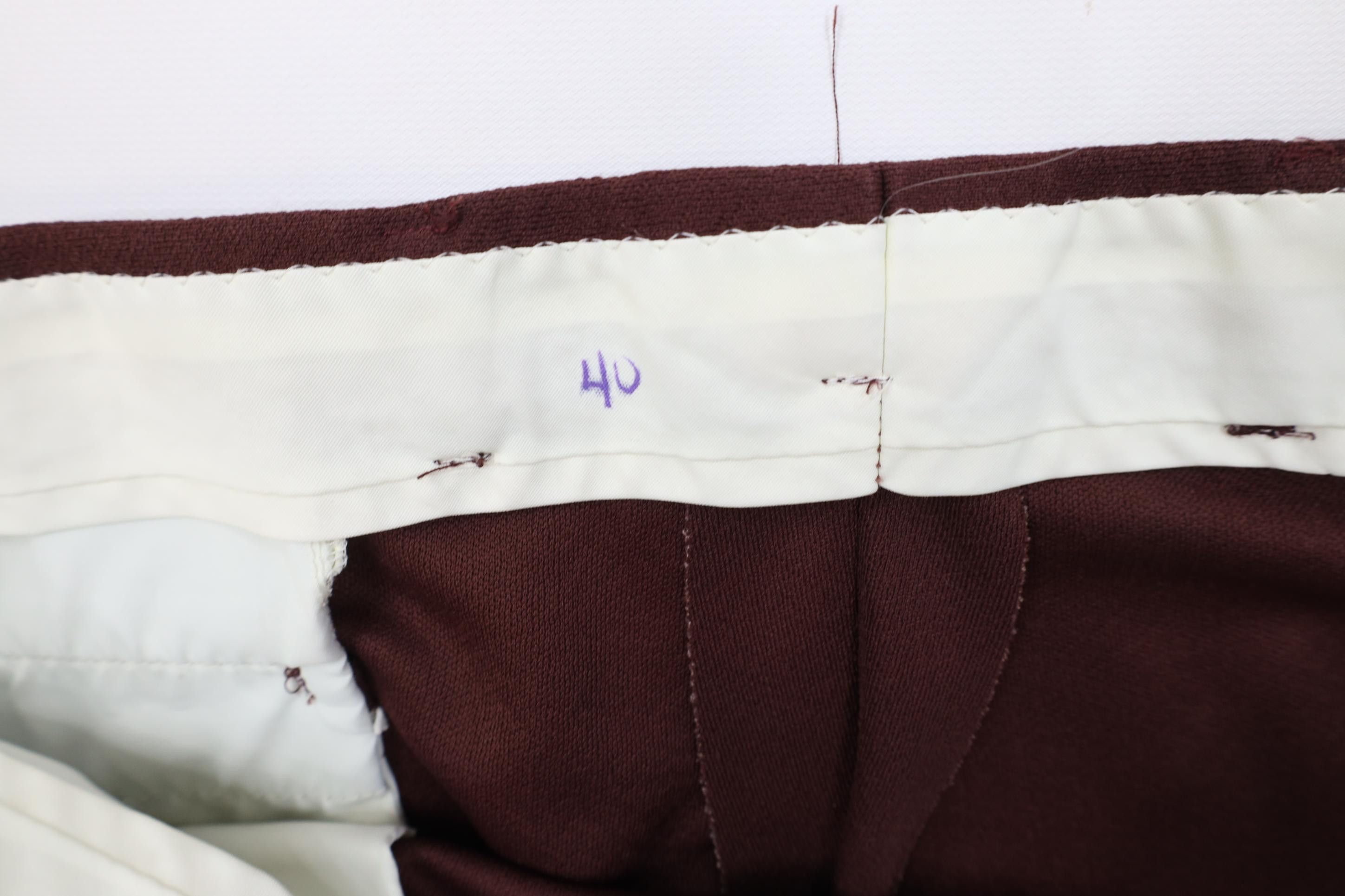 Vintage Vintage 70s Streetwear Wide Leg Chino Pants Burgundy USA Size US 40 / EU 56 - 7 Thumbnail