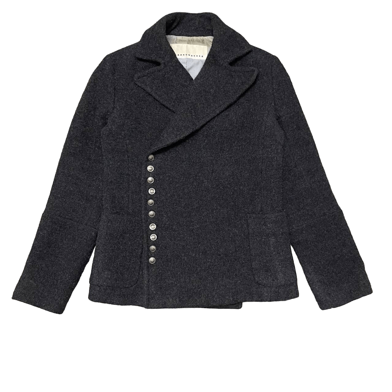 image of Hai Sporting Gear x Issey Miyake Vintage Sunao Kuwahara By Issey Miyake Wool Coat in Grey (Size Sma