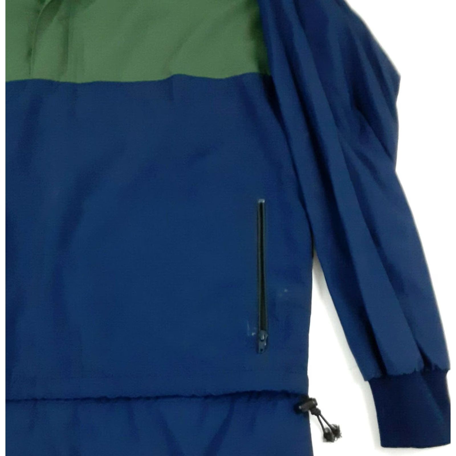 Vintage VINTAGE Sew Sporty Rowing Jacket Green-Blue Large 1/4 Zip Hooded Windbreaker Mens L Size US L / EU 52-54 / 3 - 5 Thumbnail