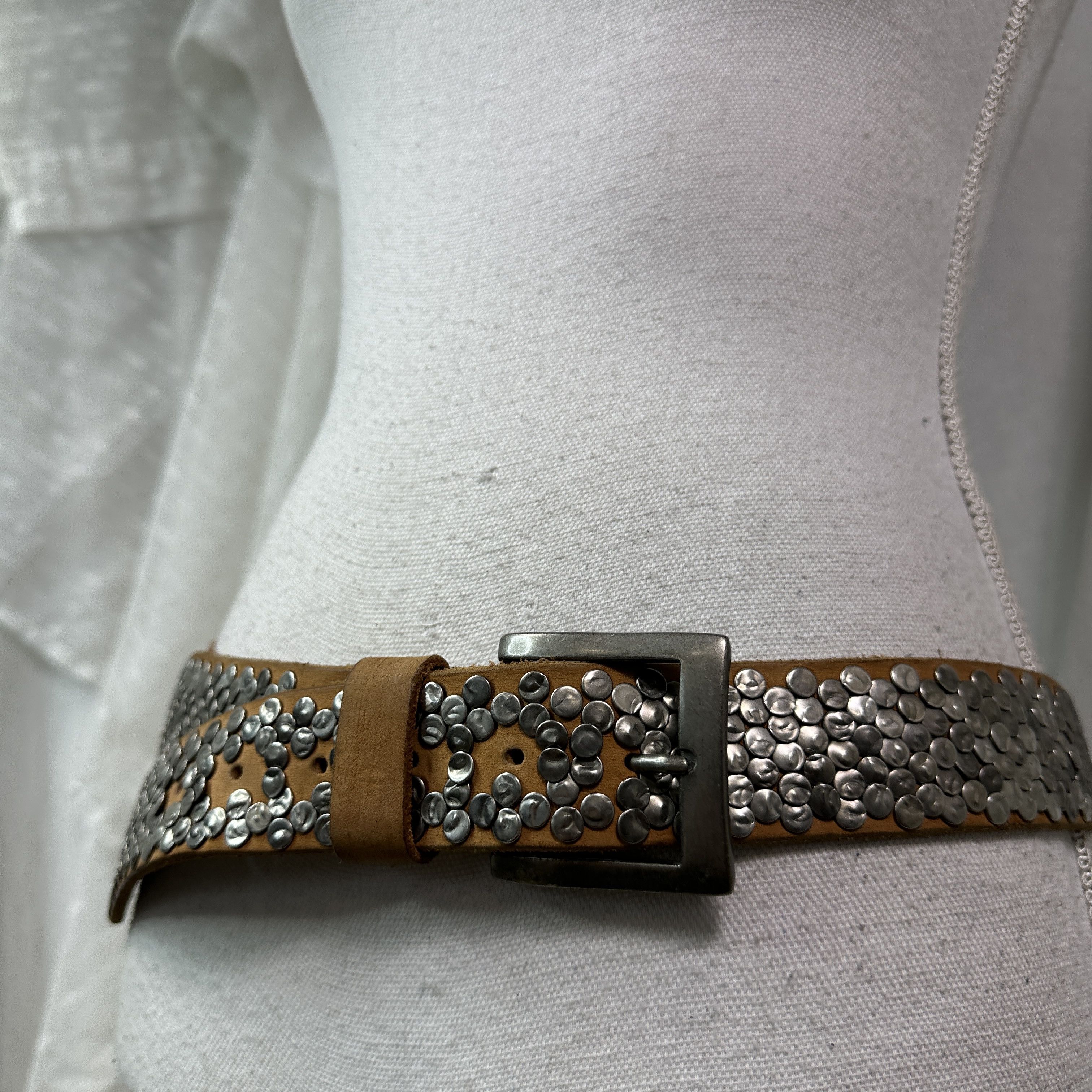Vintage Vintage Avant Garde Leather Studded Grunge Belt Y2K Size ONE SIZE - 5 Thumbnail