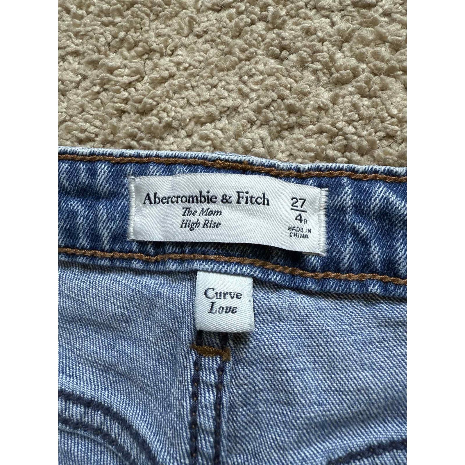 Abercrombie & Fitch Abercrombie & Fitch Curve Love Mom Jeans Blue 27 / 4R Size 27" / US 4 / IT 40 - 7 Thumbnail
