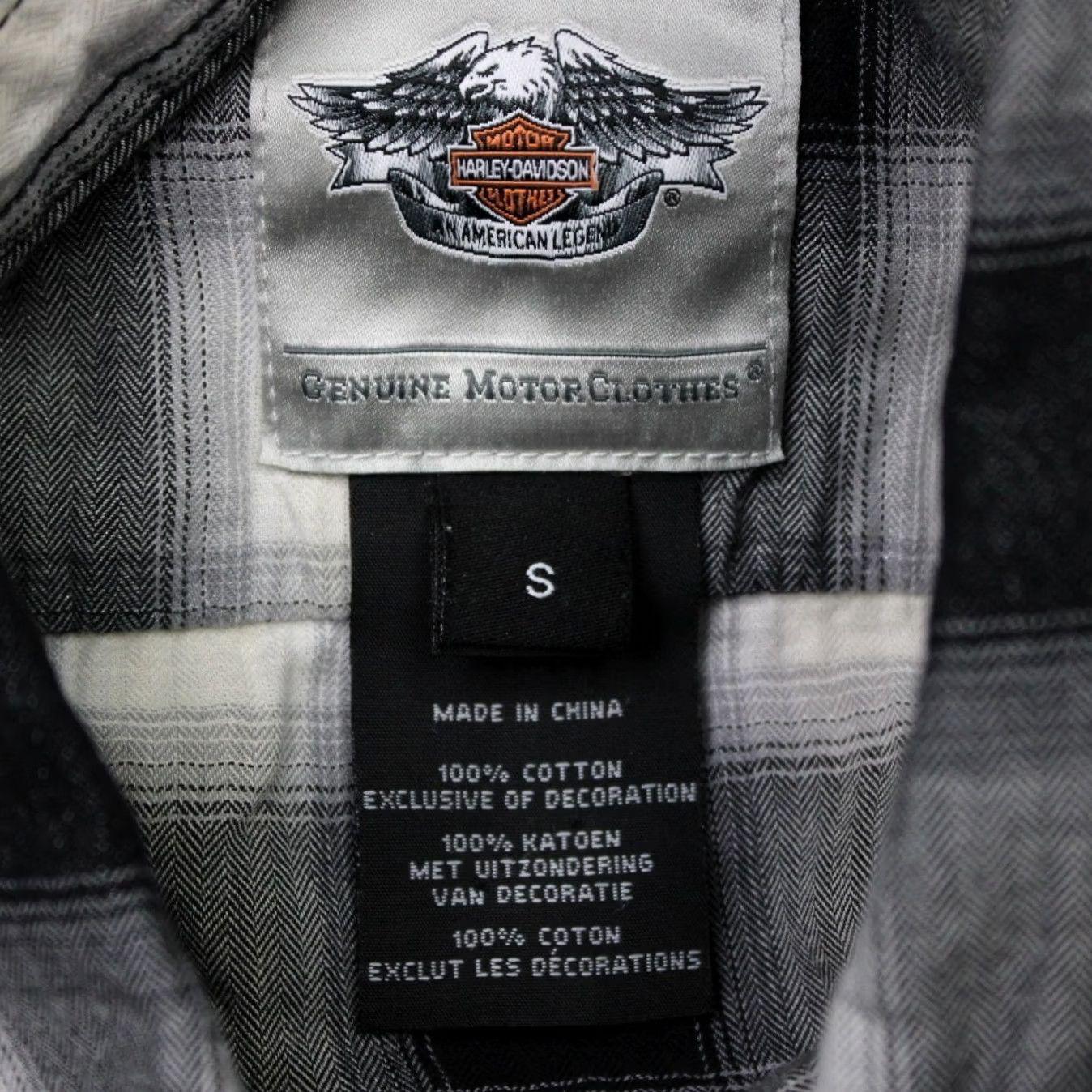 Harley Davidson Harley-Davidson Shirt Women Small Gray/Black Plaid Pearl Snap Long Sleeve Cotton Size S / US 4 / IT 40 - 7 Thumbnail