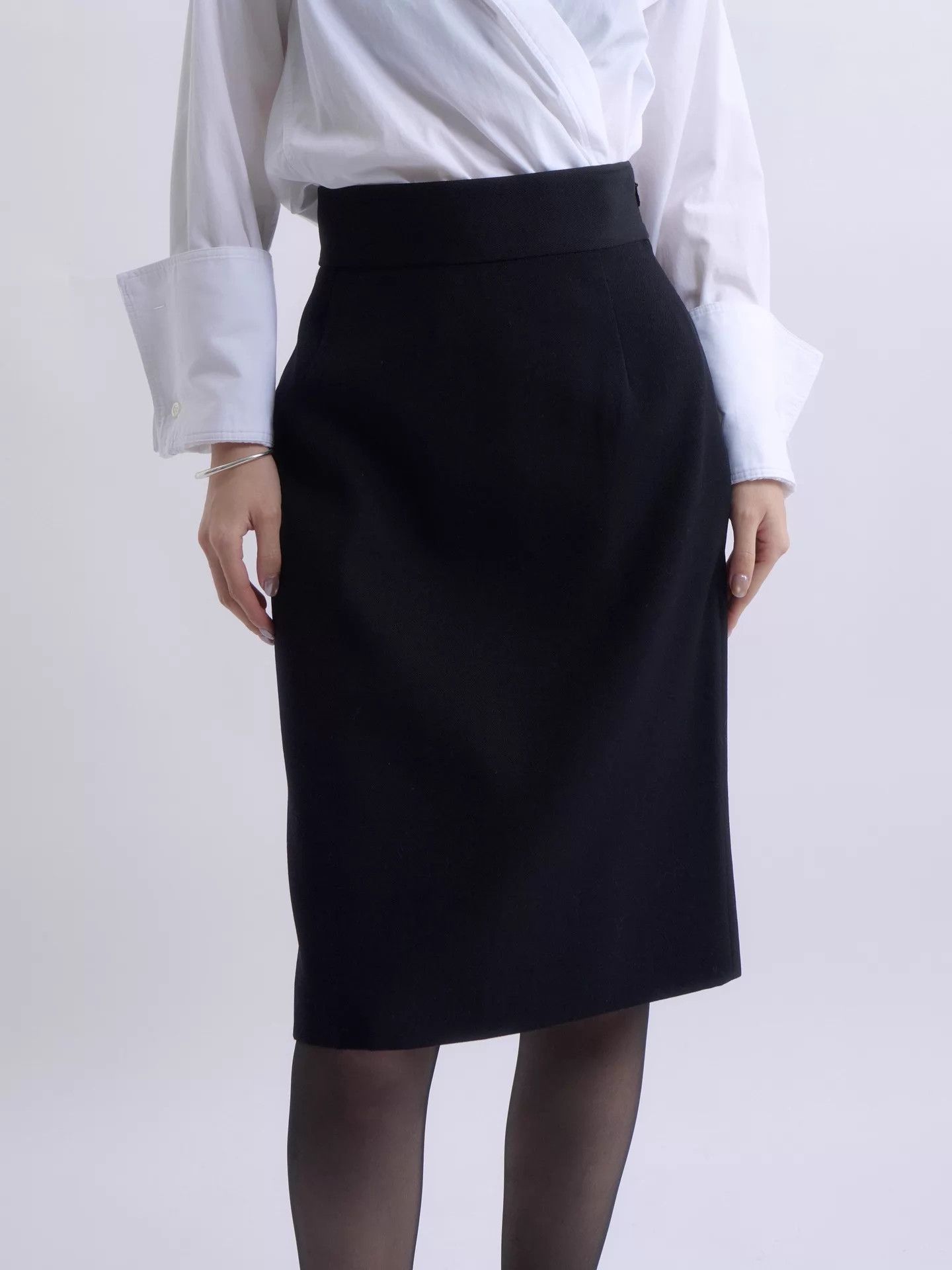 Prada PRADA 00s Black High-Waist Pencil Skirt Size 27" / US 4 / IT 40 - 7 Thumbnail