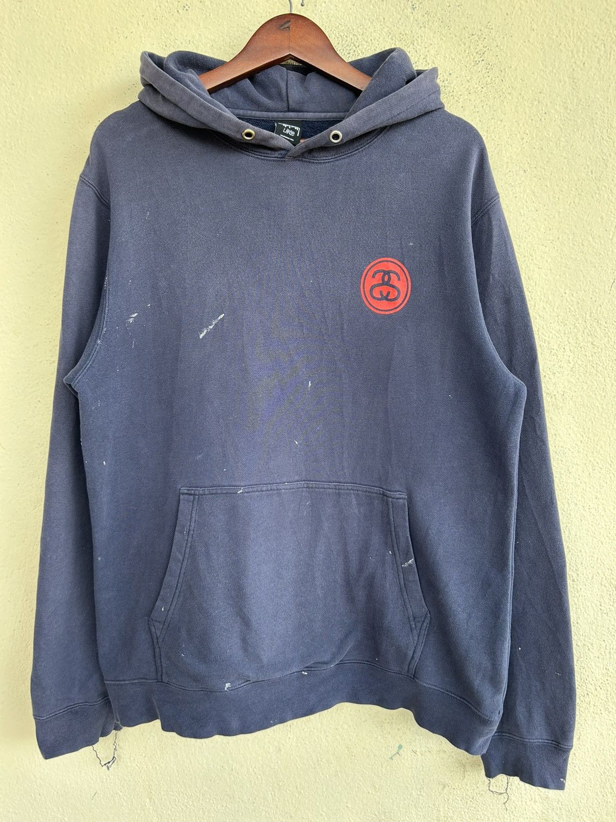 Stussy Stussy Spell Out Paint Splatered Pull Over Hoodie Size US L / EU 52-54 / 3 - 1 Thumbnail