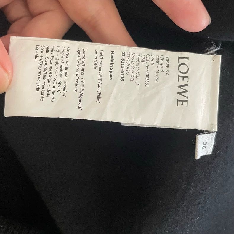Loewe LOEWE Black Full Leather Drawstring Hooded Zip-up Jacket, Size XS / US 0-2 / IT 36-38 - 6 Thumbnail