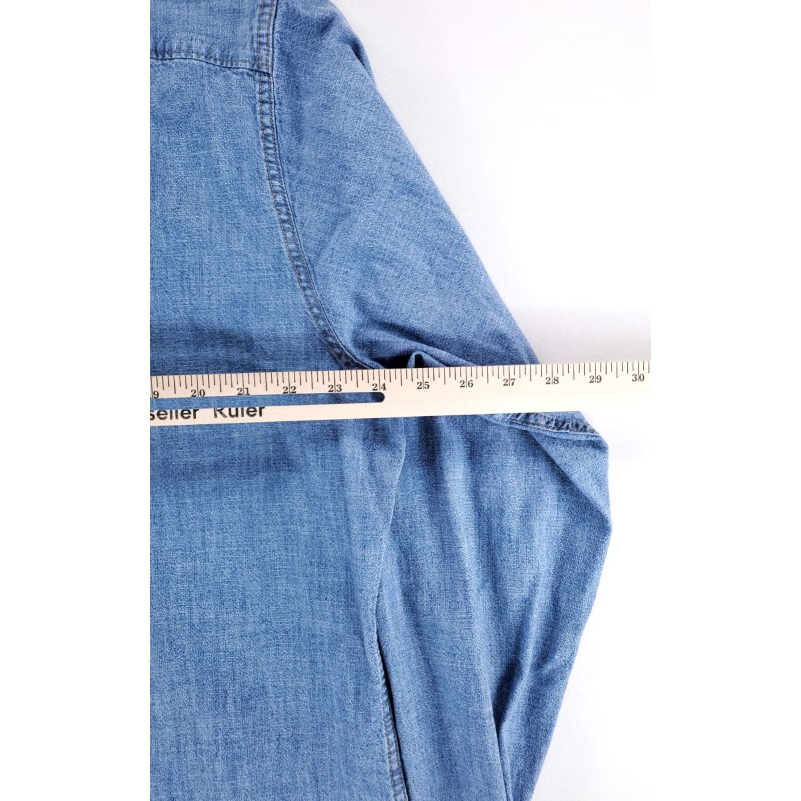 Wrangler Wrangler Denim Pearl Snap Shirt Western Blue Long Sleeve Mens XXL Shirt Size US XXL / EU 58 / 5 - 7 Thumbnail
