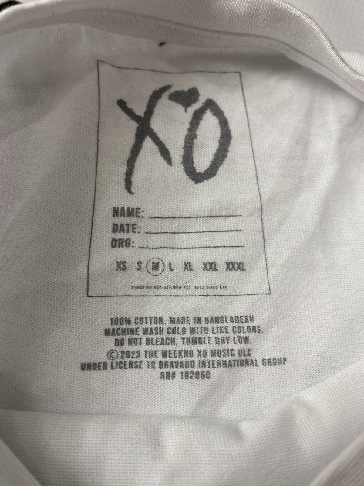 The Weeknd XO SAO PAOLO WHITE TANK. Size US M / EU 48-50 / 2 - 6 Thumbnail