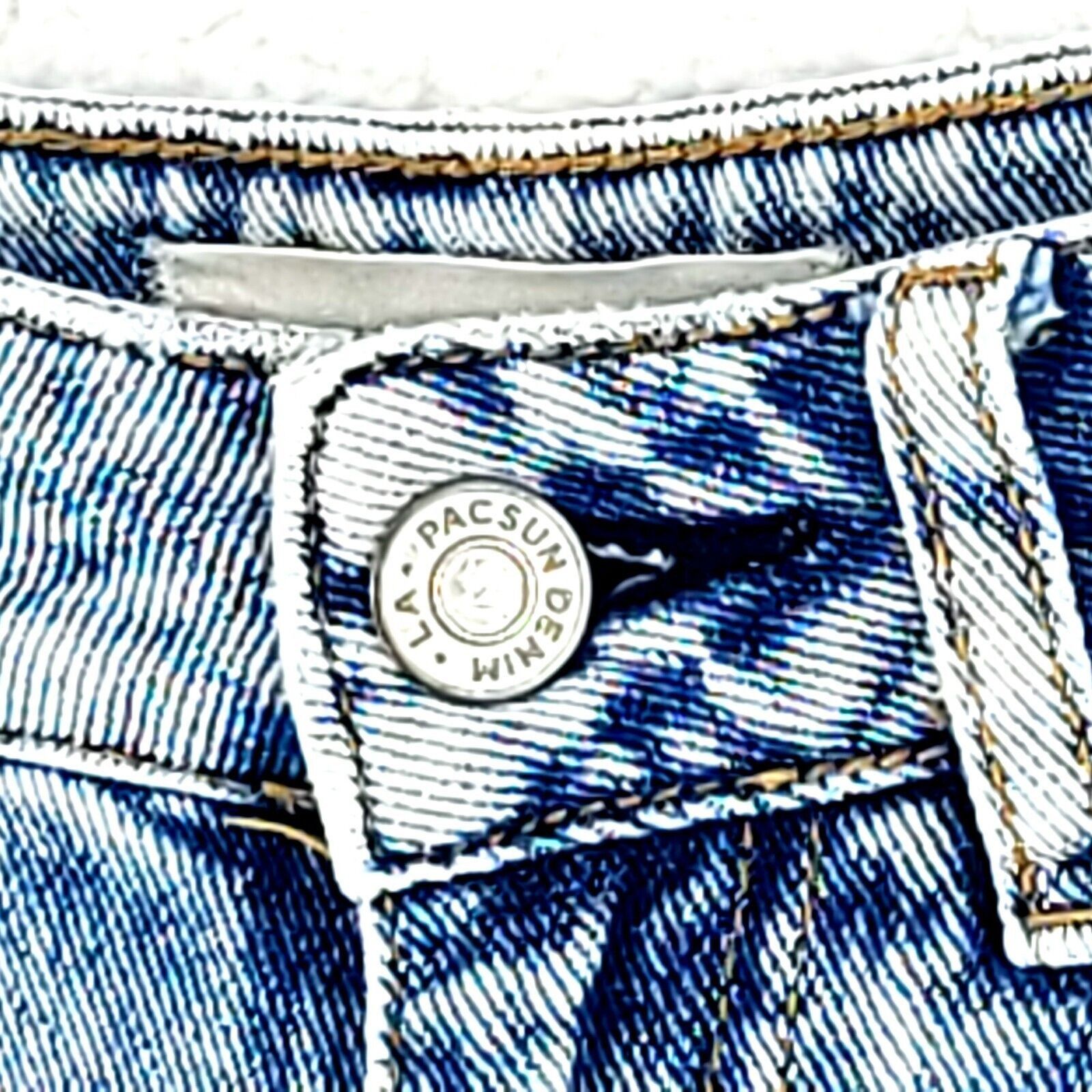 Pacsun PacSun Acid Wash Blue Denim Mom Jeans Distressed Size 23 Mid Size 25" / US 0 / IT 36 - 3 Thumbnail