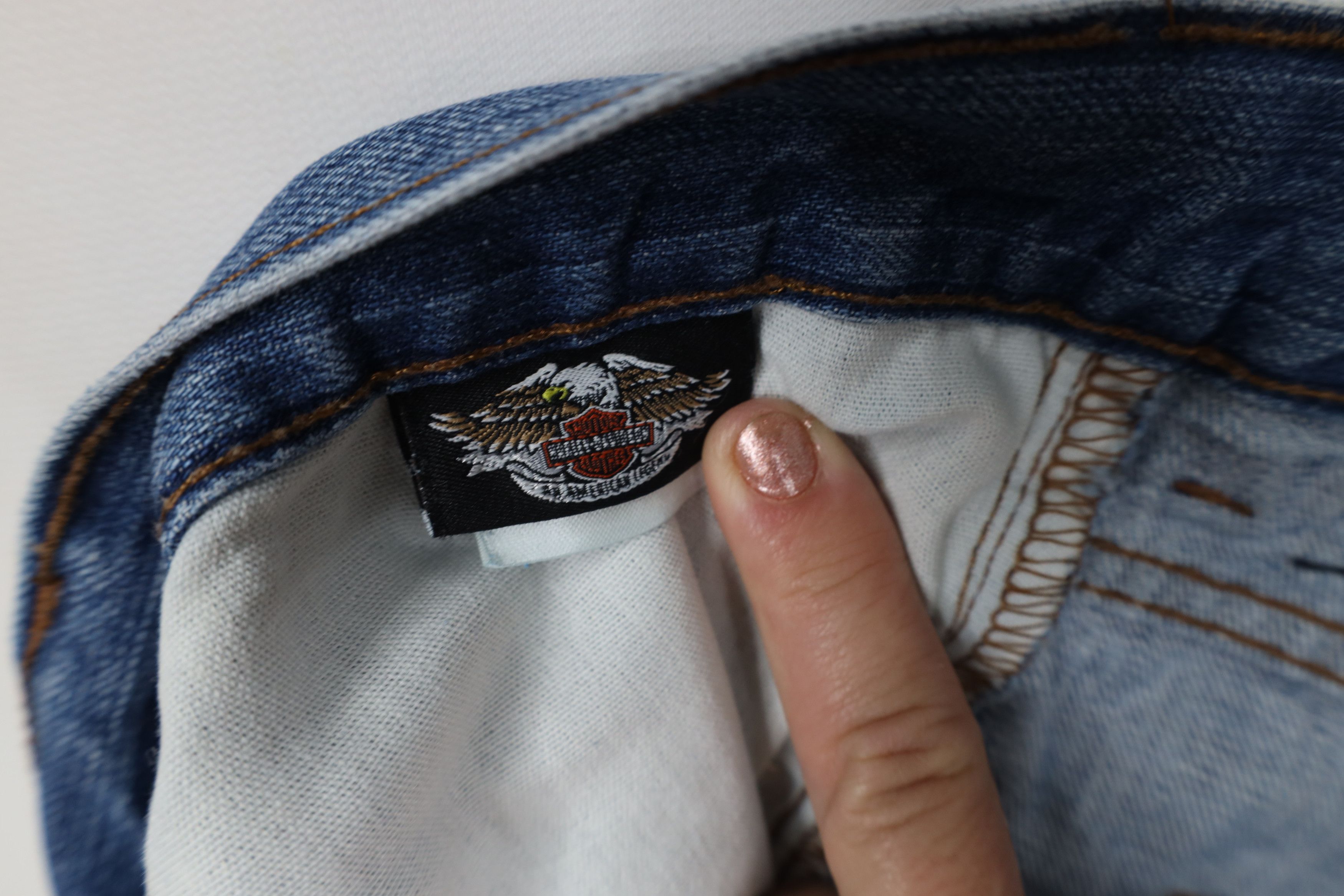 Harley Davidson Vintage Harley Davidson Motorcycles Wide Leg Denim Jeans Size US 38 / EU 54 - 10 Thumbnail