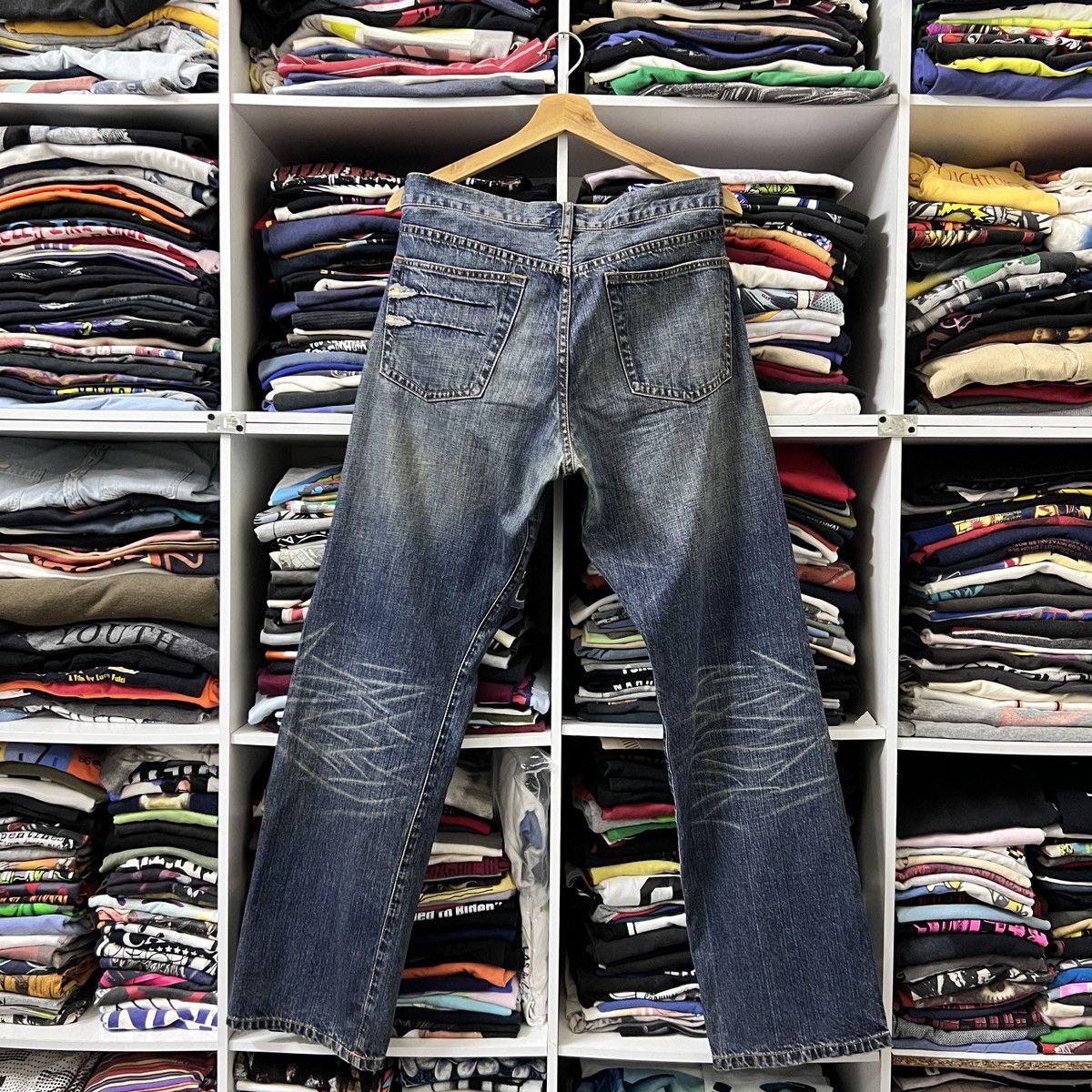 Japanese Brand VTG TAKEO KIKUCHI PATCHWORK JEAN Size US 36 / EU 52 - 2 Thumbnail