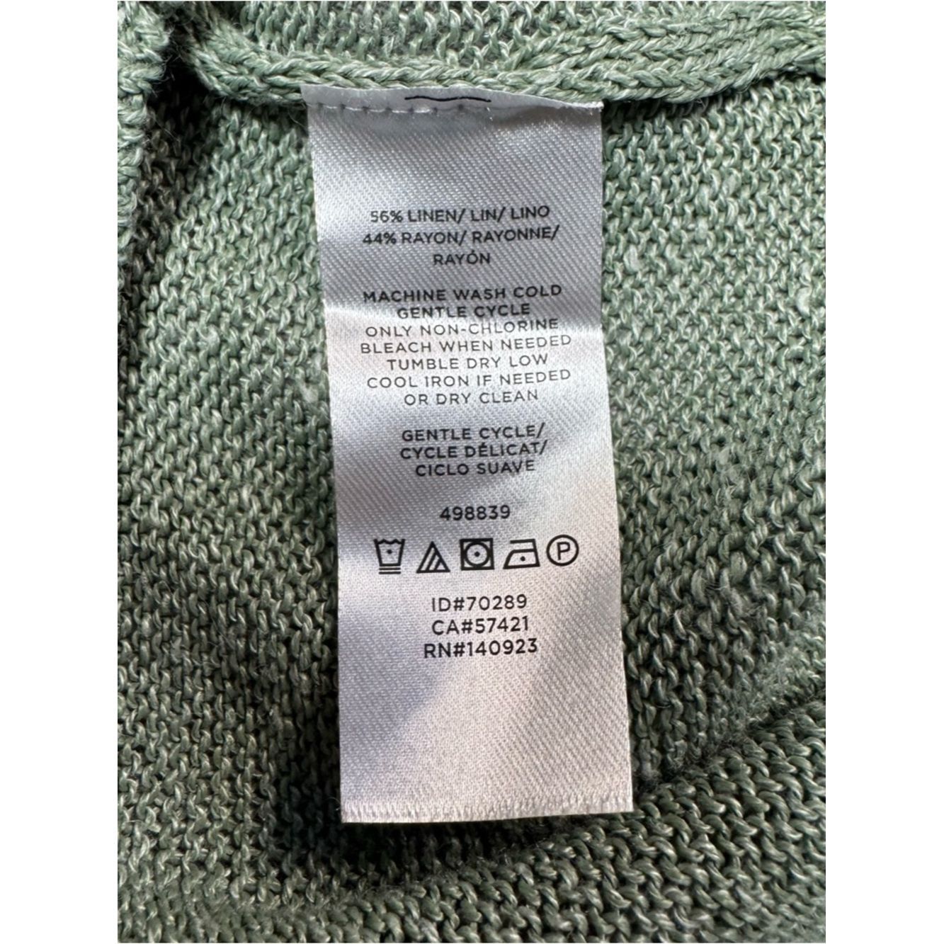 Lou & Grey Lou & Grey Sage Green Button Linen Blend Cardigan Size XS Size XS / US 0-2 / IT 36-38 - 5 Thumbnail