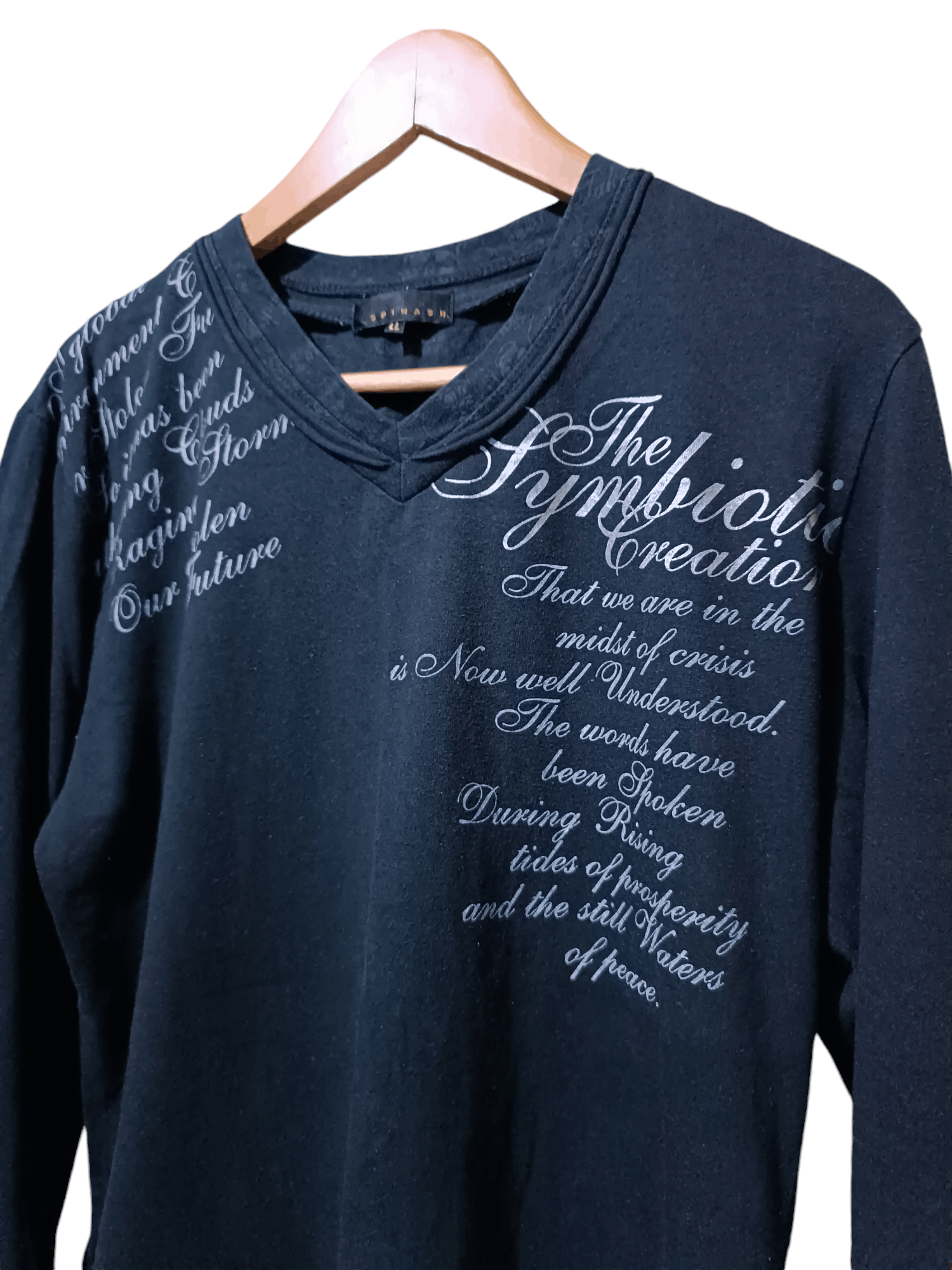 Japanese Brand Double Layer Poem T-shirt Size US M / EU 48-50 / 2 - 2 Thumbnail