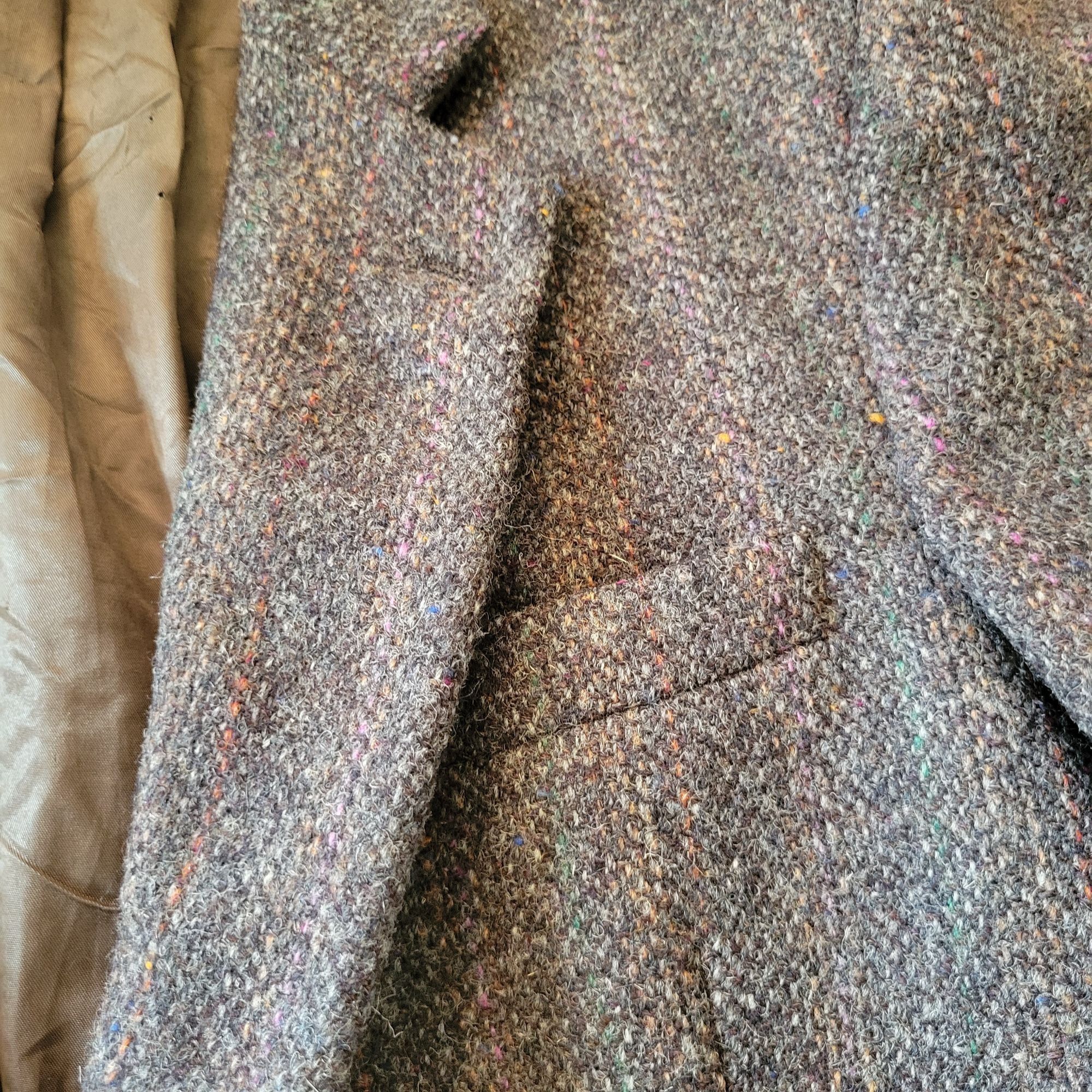 Harris Tweed Harris Tweed Handwoven Gray Wool Blazer Jacket Vintage Britt Size 44R - 11 Thumbnail