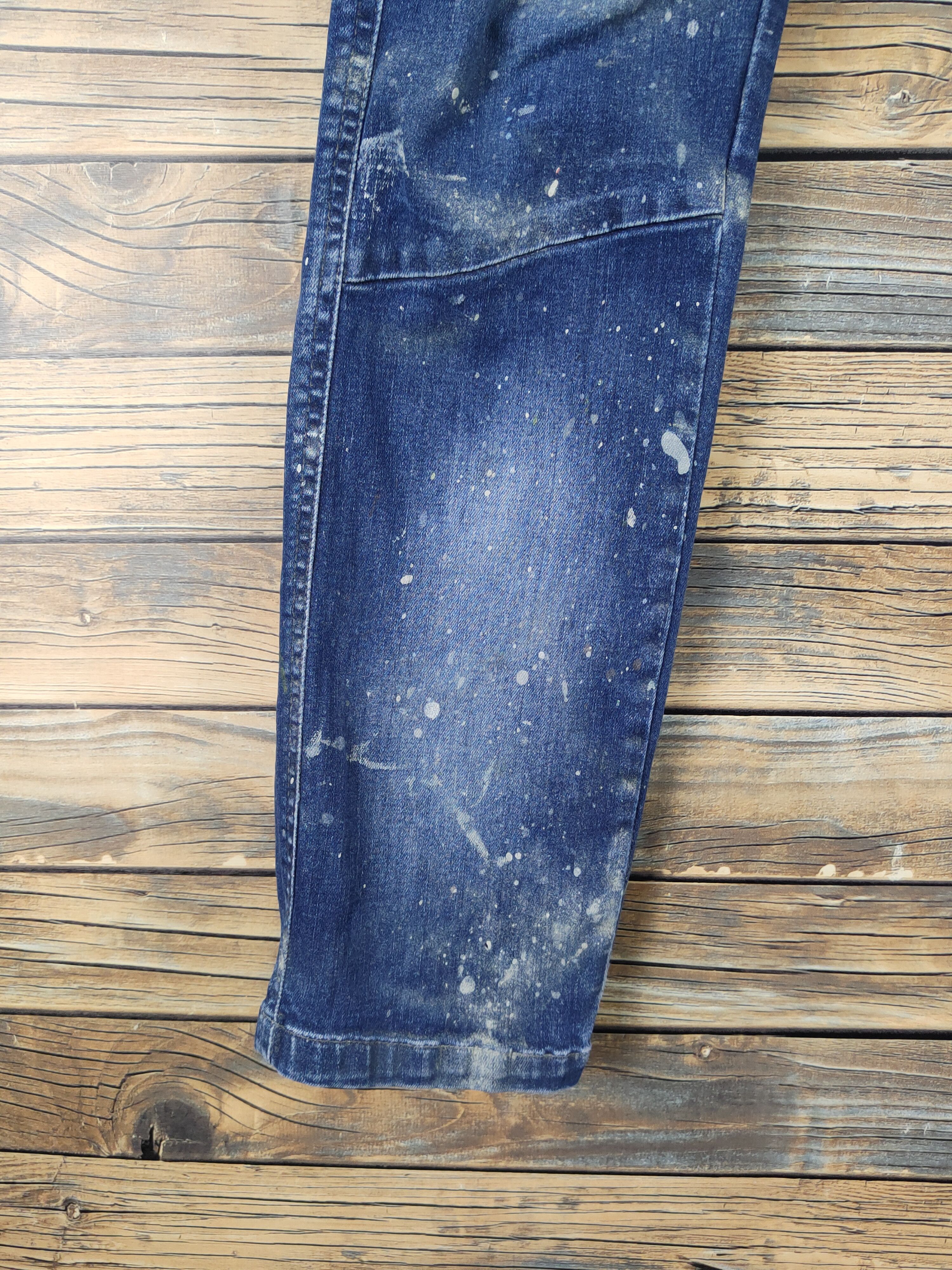 Japanese Brand I'z Frontier utility Distressed Ripped denim Jeans #W1981 Size US 30 / EU 46 - 6 Thumbnail