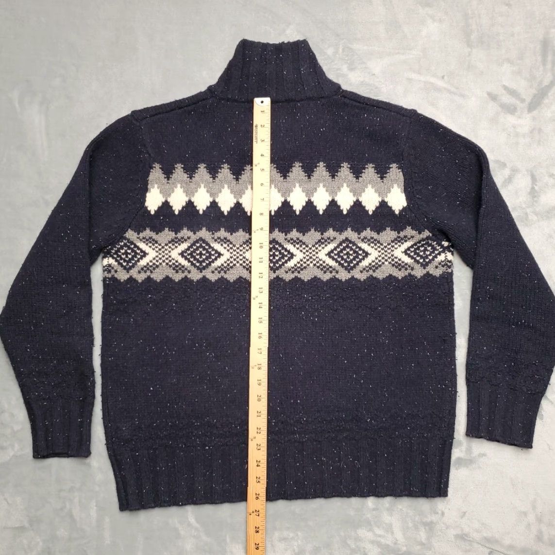 Eddie Bauer VINTAGE Eddie Bauer Sweater Mens L Blue 100% Lambs Wool Heritage Chunky Fair Isle Nordic Mens Size US L / EU 52-54 / 3 - 7 Thumbnail