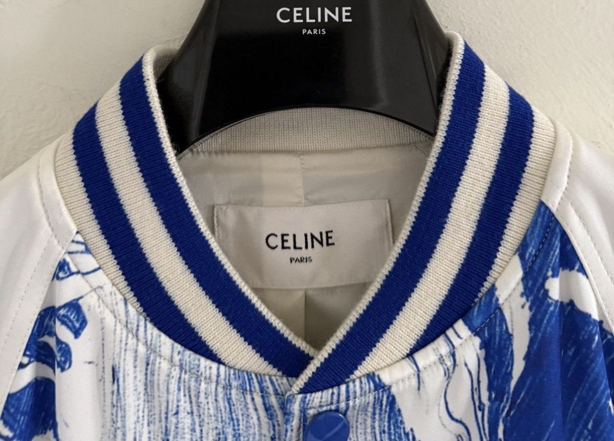 Celine Celine 24SS wave printing silk souvenir varsity jacket sz46 Size US S / EU 44-46 / 1 - 6 Thumbnail