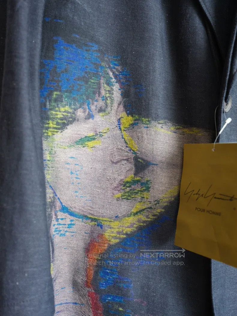 Yohji Yamamoto Yohji Yamamoto Portrait printed denim duster Size US XL / EU 56 / 4 - 4 Thumbnail