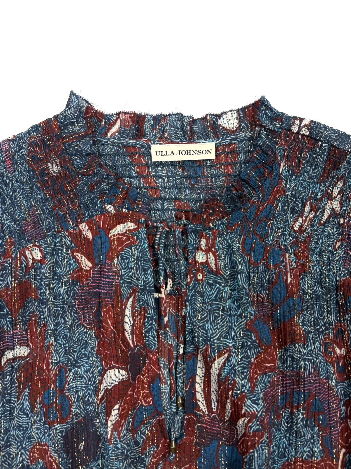 Ulla Johnson Ulla Johnson Lara Silk Floral Sheer Blouse Designer Japan Size M / US 6-8 / IT 42-44 - 9 Thumbnail