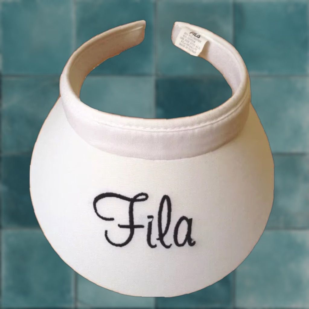 Fila VINTAGE FILA Visor Hat White Adult One Size Deadstock NWOT 80s NOS Size ONE SIZE - 1 Thumbnail