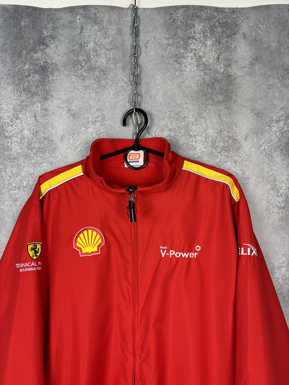 Ferrari × Vintage Shell V-Power Polyester Red Jacket Size US L / EU 52-54 / 3 - 2 Thumbnail