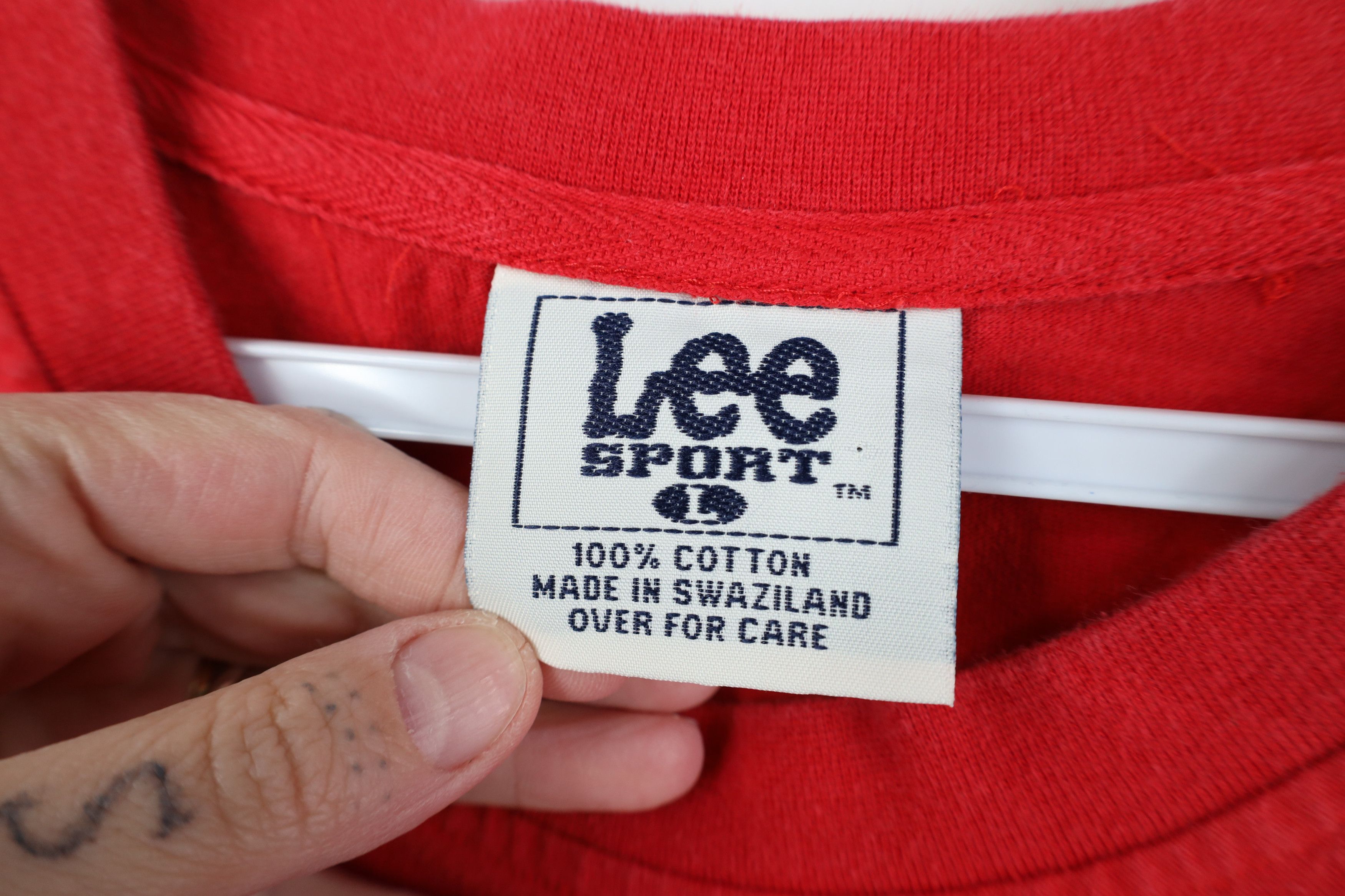 Vintage Vintage 90s Spell Ohio State University T-Shirt Red Cotton Size US L / EU 52-54 / 3 - 9 Thumbnail