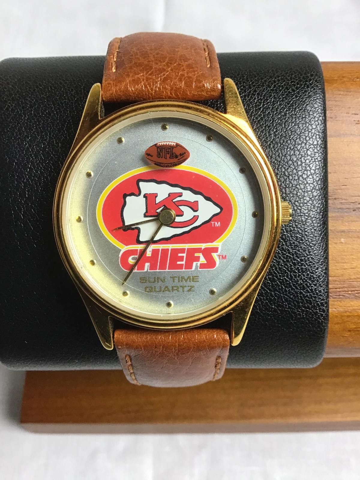 Other Kansas City Chiefs Vintage Quartz Watch with Brown Leather Size ONE SIZE - 1 Thumbnail