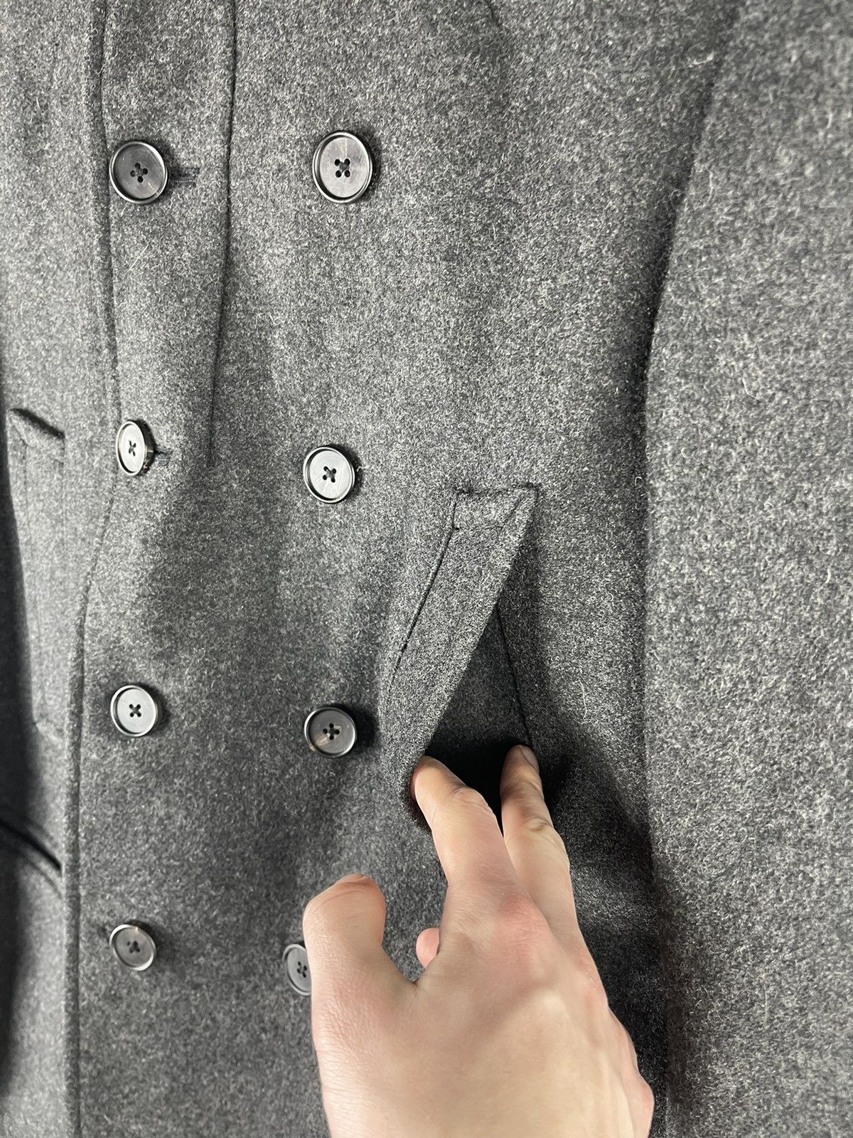 Allsaints AllSaints Spitalfields Double Breasted Wool Peacoat Jacket Size US L / EU 52-54 / 3 - 7 Thumbnail