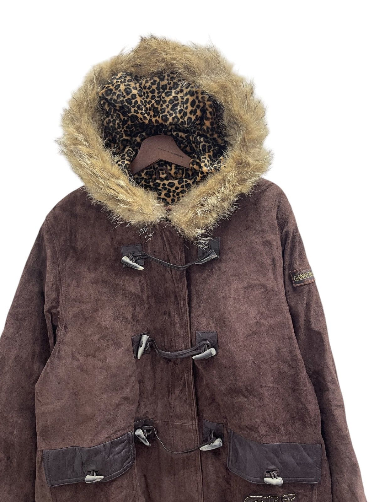 Gianni Valentino Vtg Gianni Valentino Fur Hoodie Leather Jacket Size US M / EU 48-50 / 2 - 2 Thumbnail