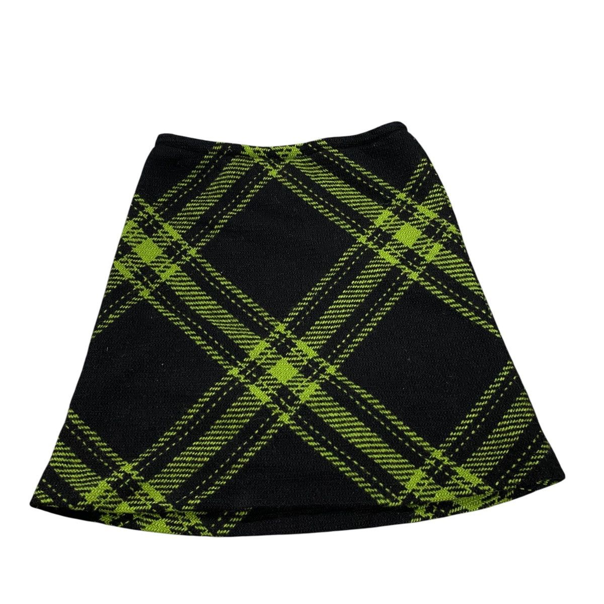 agnes b. Vintage Agnes B Wool Mini Skirt Size 36 Black/Green Colour Size 26" / US 2 / IT 38 - 1 Thumbnail