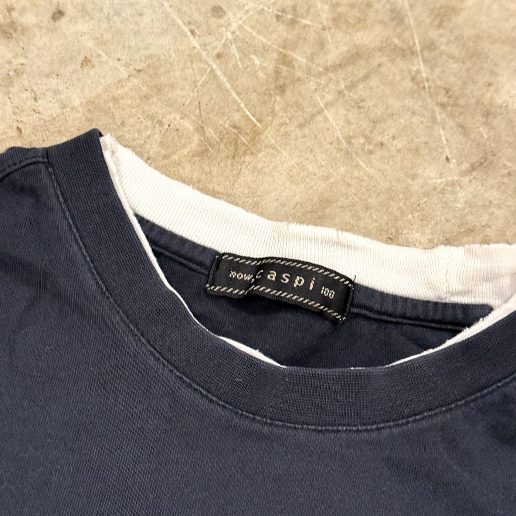 Vintage VINTAGE Caspi Jeans Spellout Tshirt Mens Medium Navy Blue Shirt Mens Navy Blue Caspi Jeans Spellout Tshirt 90s Size US M / EU 48-50 / 2 - 4 Thumbnail