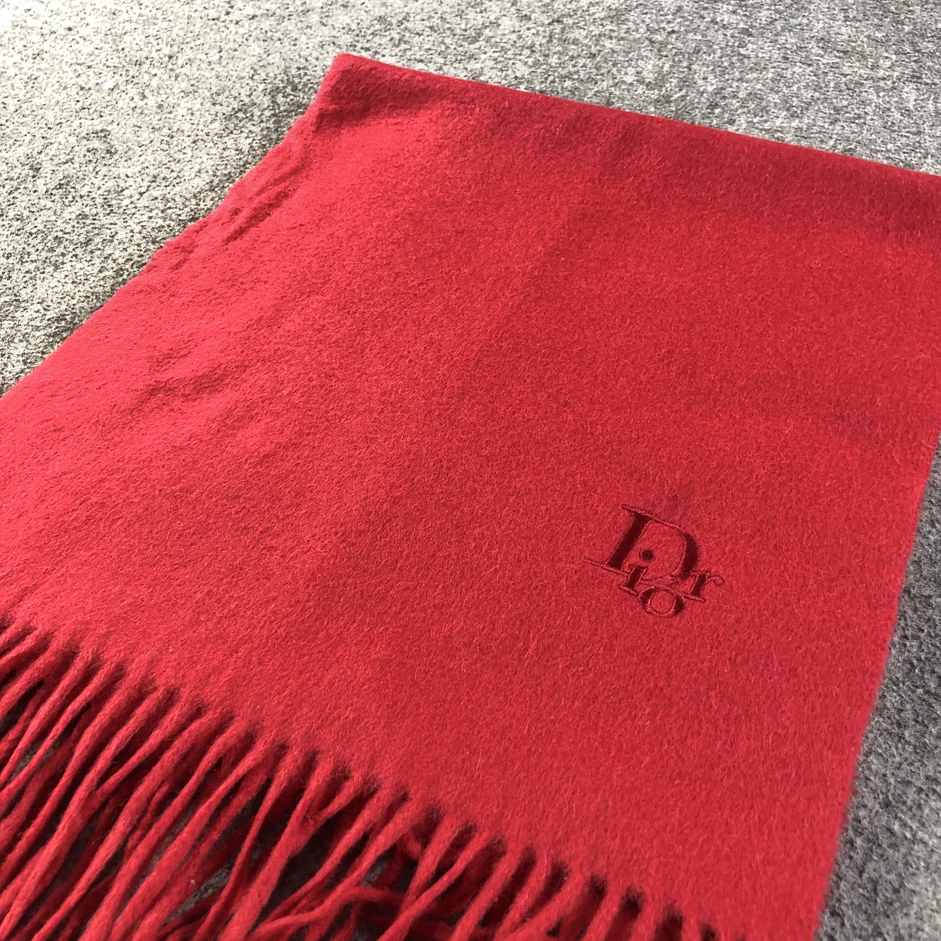Vintage Christian Dior Cashmere Scarf Muffler V1167 Size ONE SIZE - 3 Thumbnail